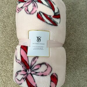 Victoria's Secret Red and Pink Plush Blanket